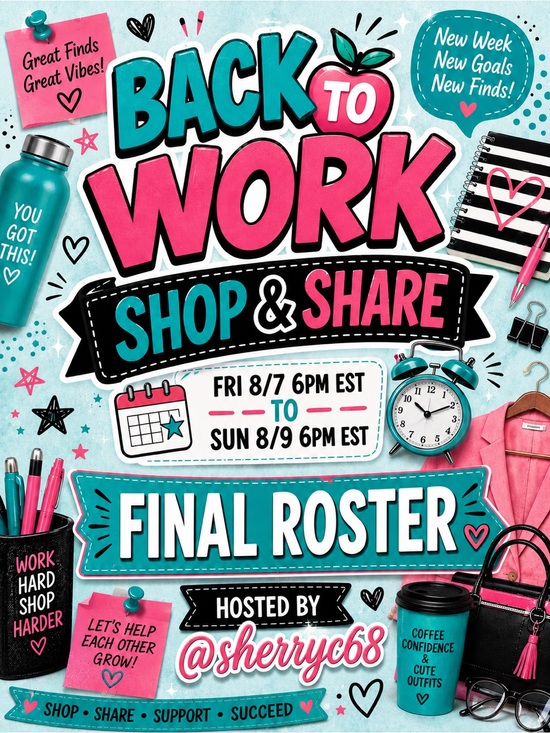 Other - Great Start! NSL will post in AM 🛍️ 🚨FINAL ROSTER🚨 ⏰Back to Work So Let’s S&S